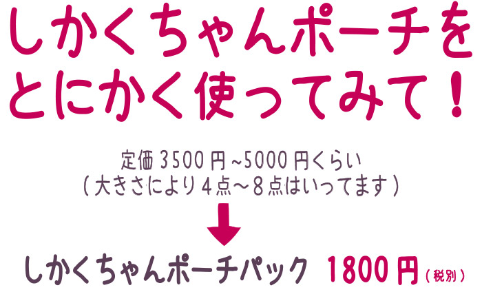 しかくちゃんポーチパック アランジネットオンラインショップ